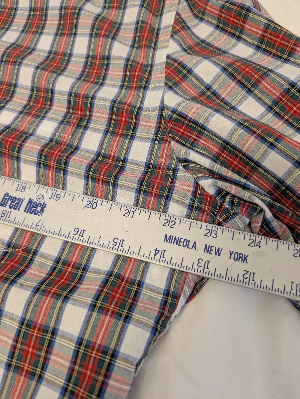 J.CREW Slim Tartan Plaid Shirt Button Down Unisex Poplin Blue Red White Green